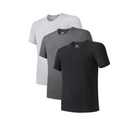 DAVID ARCHY Maglietta Intima da Uomo Confezione da 3 Magliette in Rayon di bambù Morbido e Confortevole Magliette Traspiranti Magliette Intimo Girocollo