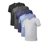 DAVID ARCHY Maglietta Intima da Uomo Confezione da 3 Magliette in Rayon di bambù Morbido e Confortevole Magliette Traspiranti Magliette Intimo Girocollo