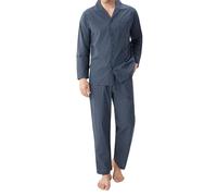 DAVID ARCHY Pigiama da uomo in tessuto scozzese classico in cotone Pjs Lounge Set Button-Up bavero collare indumenti da notte leggero traspirante, A quadretti bicolore, M