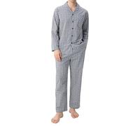 DAVID ARCHY Pigiama da uomo, set a quadretti, classico, in cotone, con bottoni, colletto a risvolto, da notte, leggero e traspirante, Multi-color Small Scale Check, XXL