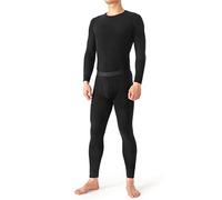 DAVID ARCHY Set Termico da Uomo Intimo Termico Running Sci Ciclismo Fitness Tessuto a Coste Misto Acrilico e Modal Morbido Assorbe l'umidità Genera Calore da 5 °C a 15 °C
