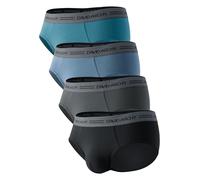 DAVID ARCHY Slip da Uomo Intimo in Cotone Boxer Morbidi e Traspiranti Larghezza Cintura 35 mmConfezione da 4