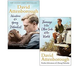 David Attenborough 2 Books Collection Set (Adventures of a Young Naturalist & Journeys to the Other Side of the World)
