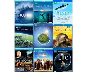 David Attenborough 9-Volume BBC Earth Blu-ray Collection: Blue Planet / Blue Planet II / Planet Earth / Planet Earth II / Life / Life Stories / Life Story / Frozen Planet / Africa