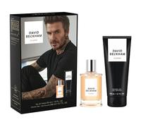 David Beckham, Cofanetto Regalo per Lui Classic, con Eau de Toilette & Docciaschiuma, Dopobarba Accattivante Fresco, Ambrato, Legnoso, 50ml & 200ml