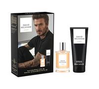 David Beckham, Cofanetto Regalo per Lui Classic, con Eau de Toilette & Docciaschiuma, Dopobarba Accattivante Fresco, Ambrato, Legnoso, 50ml & 200ml