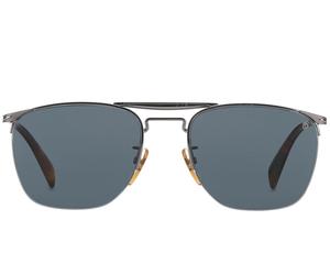 David Beckham Db 1001/s Occhiali Da Sole Uomo Rutenio Geometrico Grigio 55mm