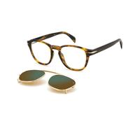 David Beckham DB 1117/CS 0UC-MT 50 Sunglasses - Red Havana Frame, Green Lenses
