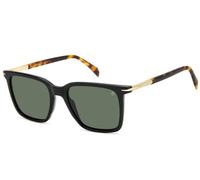 David Beckham DB 1130/S WR7/O7 53 Sunglasses - Black Havana Frame, Green Lenses