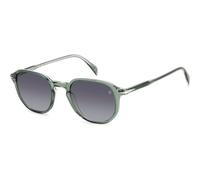 David Beckham DB 1140/S B59-9O 50 Men's Sunglasses - Green Crystal Frame, Dark Grey Shaded Lenses