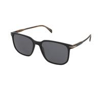 DAVID BECKHAM Uomo DB 1141/S 05K/M9 Occhiali da sole Acetato Nero strisciato Grigio Squadrata Polarizzata
