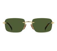 David Beckham Db 1195/s Occhiali Da Sole Uomo Oro Rettangolari Verde 57mm