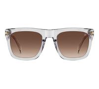 David Beckham Db 7000/s Flat Occhiali Da Sole Uomo Grigio Geometrico Marrone 54mm