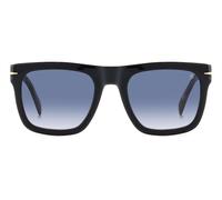 David Beckham DB 7000/S FLAT WR7/08 Men's Sunglasses - Black Havana Frame, Gradient Blue Lenses