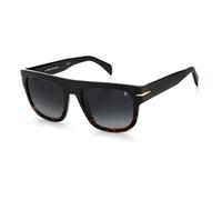 DAVID BECKHAM Uomo DB 7044/S 37N/9O Occhiali da sole Acetato Nero Grigio Squadrata Sfumato