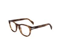 David Beckham Db 7050 EX4/22 BROWN HORN Eyewear Men's Acetate, Standard, 47
