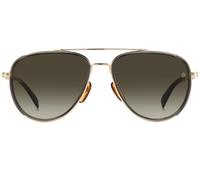 David Beckham Db 7068/g/s Occhiali Da Sole Uomo Oro Pilot Grigio 58mm