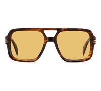 David Beckham Db 7151/s Occhiali Da Sole Uomo Marrone Squadrato Giallo 55mm