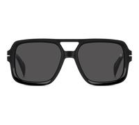 David Beckham Db 7151/s Occhiali Da Sole Uomo Nero Squadrato Grigio 55mm