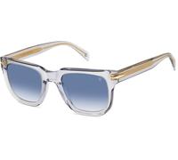 David Beckham Occhiali da sole DB 7118/S 63M/08 Uomo – Acetato Grigio Azzurro Squadrati Sfumati 52