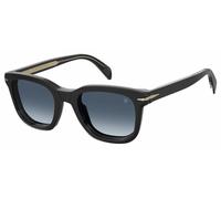 David Beckham Men's Sunglasses DB 7043/CS 2M2/Z7 50 - Black Acetate Frame, Blue Gradient Lenses