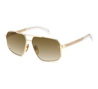 David Beckham Men's Sunglasses DB 7102/S LOJ/HA P 61 - Gold Frame, Brown Gradient Lenses