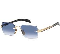 David Beckham Men's Sunglasses DB 7109/S RHL/08 56 - Gold Frame, Blue Mirror Lenses