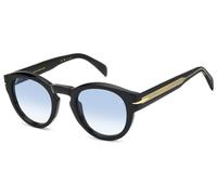 David Beckham Men's Sunglasses DB 7110/S 807/F9 49 - Black Frame, Blue Gradient Lenses