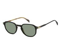 DAVID BECKHAM Uomo DB 1140/S 05K/O7 Occhiali da sole Acetato Nero Verde Geometrica Antiriflesso