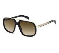 David Beckham Occhiali da Sole DB 7101/S BLACK GOLD/BROWN SHADED 57/18/145 uomo