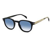 DAVID BECKHAM Uomo DAVID BECKHAM DB 1007/S 807/F9 Occhiali da sole Acetato Nero Blu Pantos