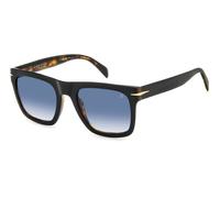 DAVID BECKHAM Uomo DAVID BECKHAM DB 7000/S FLAT WR7/08 Occhiali da sole Acetato Nero / Havana Blu Squadrata Sfumato