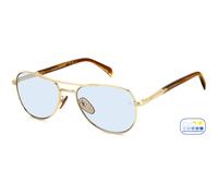 DAVID BECKHAM Uomo DB 1175/S J5G/QZ Occhiali da sole Metallo Oro Azzurro Pilot Fotocromatiche
