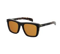 DAVID BECKHAM Uomo DB 7000/S WR7/W7 Occhiali da sole Acetato Nero Arancione Squadrata Normale
