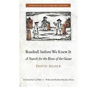 David Block Baseball Before We Knew It (Tascabile)