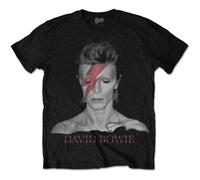 Rock Off Trade T-shirt Unisex David Bowie – Aladdin Sane Nero Taglia L