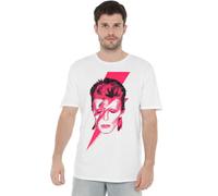 David Bowie Aladdin Sane T Shirt, Bianco, XL Unisex-Adulto