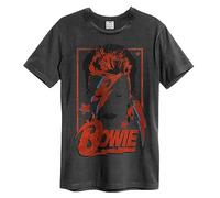 David Bowie Amplified Collection - Aladdin Sane Uomo T-Shirt Carbone S 100% Cotone Regular