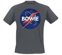 David Bowie Amplified Collection - to The Moon Men T-Shirt Charcoal, Regular XXL