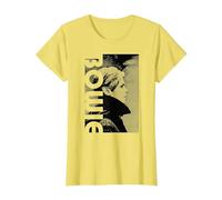David Bowie - Basso Profilo Maglietta, Donna, Limone, XXL