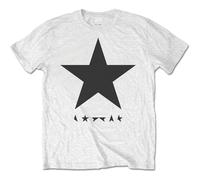 David Bowie 'Blackstar (Black Star On White )' T-Shirt - Nuovo