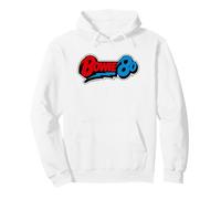 David Bowie Bowie80 Logo Rosso e Blu Felpa con Cappuccio
