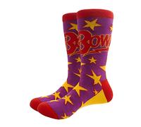 David Bowie Calzini Stars Infill Logo Nuovo Ufficiale Uomo Rosso Uk Size 7-11 Size UK Size 7-11