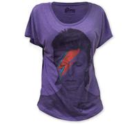 David Bowie - da Donna Aladdin Sane Dolman Shirt in Purple Rush, Grande, Viola Rush