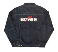 David Bowie Denim Giacca Flash Logo Aladdin Sane Nuovo Ufficiale Unisex Denim Size XXL