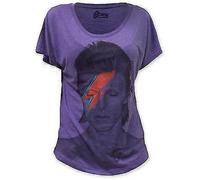 DAVID BOWIE Dolman Viola ALADDIN Sane Starman Adolescenti Ragazze Camicia S-2Xl