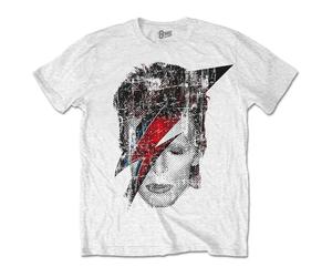 David Bowie Halftone Flash Face T Shirt Size M