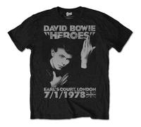 David Bowie Heroes Earls Court autorizzato Uomo maglietta