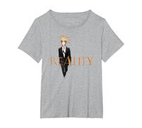 David Bowie - La Realtà Maglietta, Donna Plus-Size, Grigio Melange, 5X