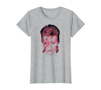 David Bowie - La Stella più Bella Maglietta, Donna, Grigio Melange, M